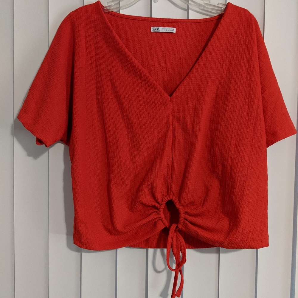 Red/orange Zara Blouse